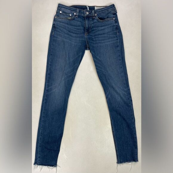 Rag & Bone Cate Mid Rise Skinny Denim Jeans Women Size 27 Blue - Picture 1 of 10